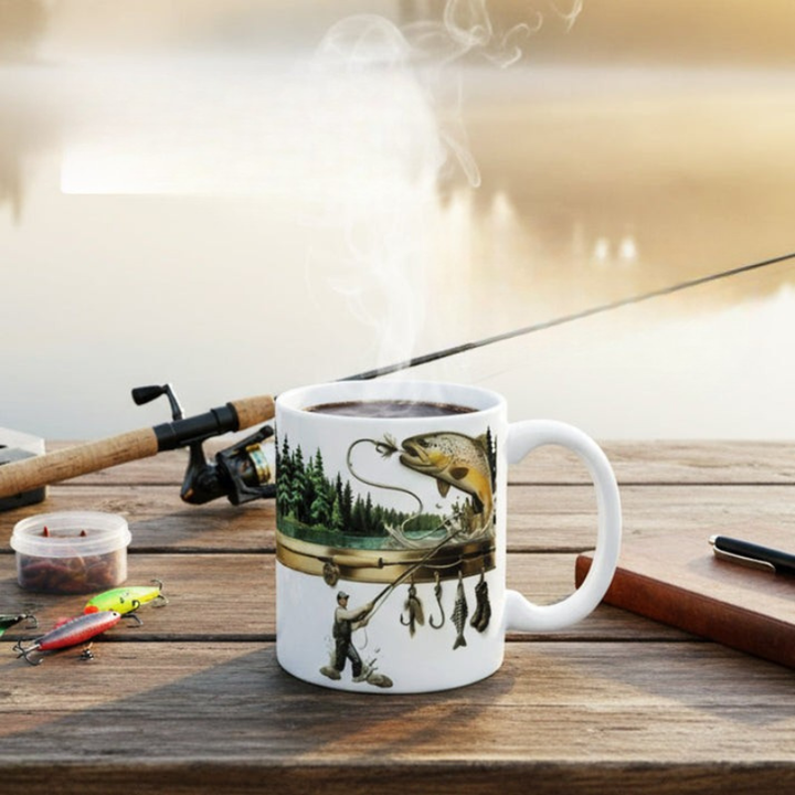 TackleMug- Coffee Mug with Fishing Motif