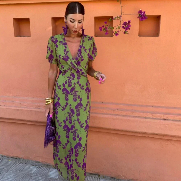 Ilze - Floral Print Long Dress