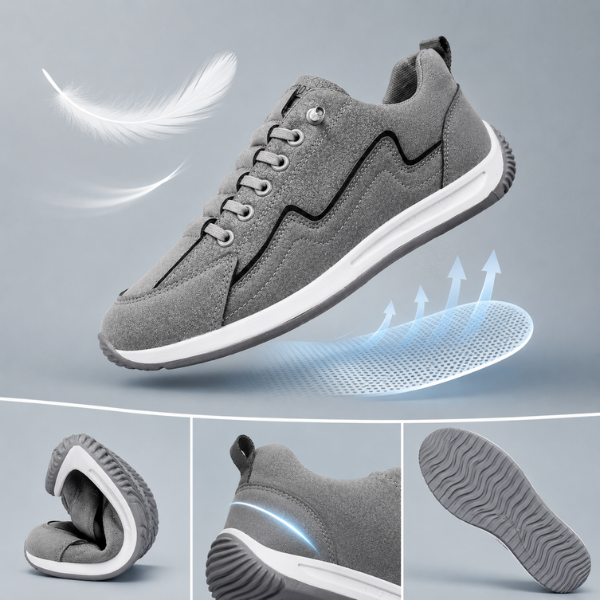 DuraEdge - Casual Sneakers With Contrast Panel Stitching