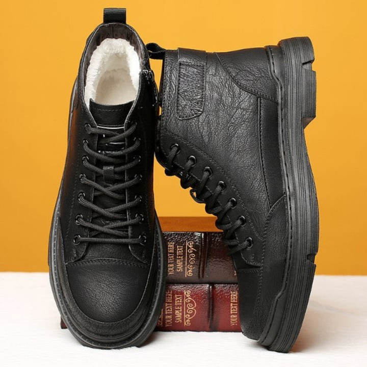 Patterson - Lace-Up Leather Ankle Boots