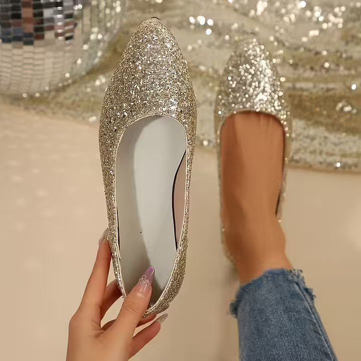 Krysten - Fashionable Glittery Pointed Toe Pumps