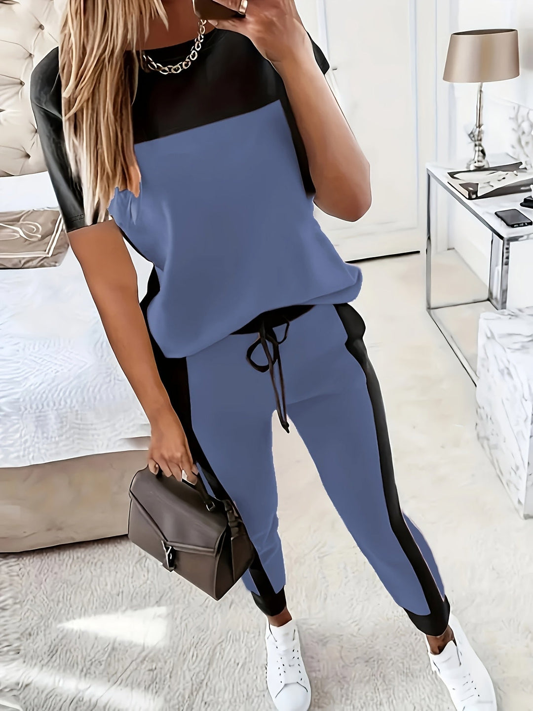 Gerdina - Short Sleeve Shirt Two Piece Set