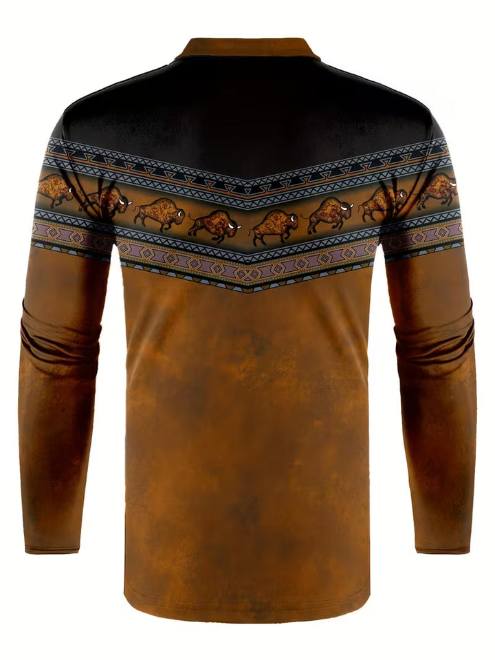 Tamas - Casual Vintage Color 3D Print Polo Shirt