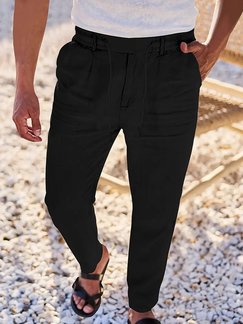 Nichols - Linen Loose Fit Drawstring Pant