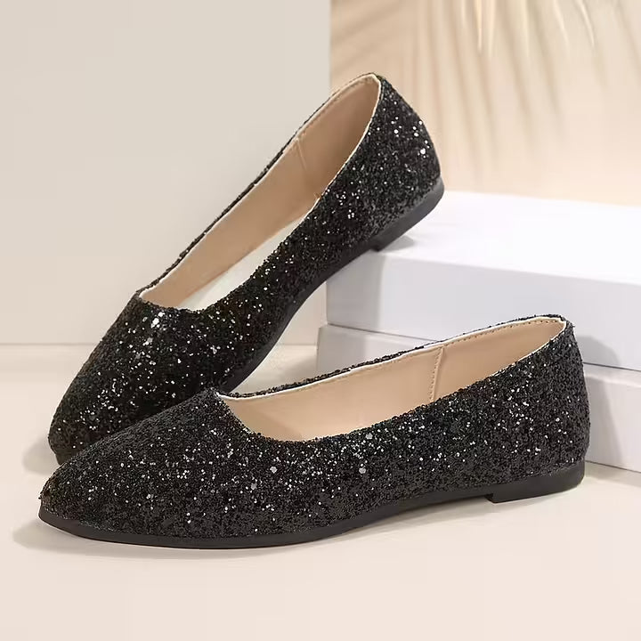 Krysten - Fashionable Glittery Pointed Toe Pumps