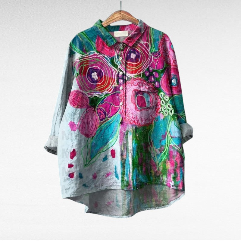 Shania - Oversized Long Sleeve Blouse