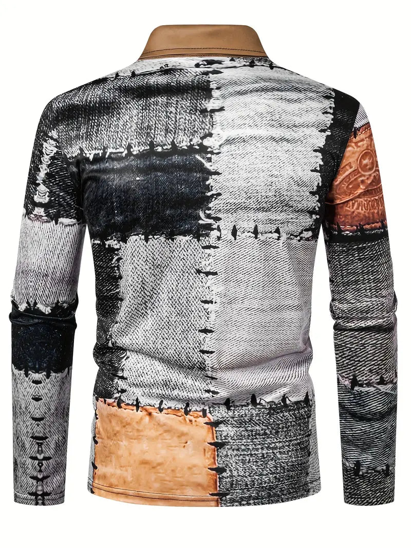 Zerem - Color Block Long Sleeve Shirt with Zip