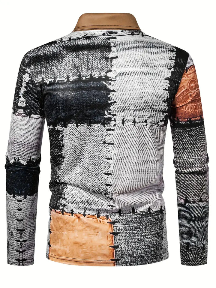 Zerem - Color Block Long Sleeve Shirt with Zip