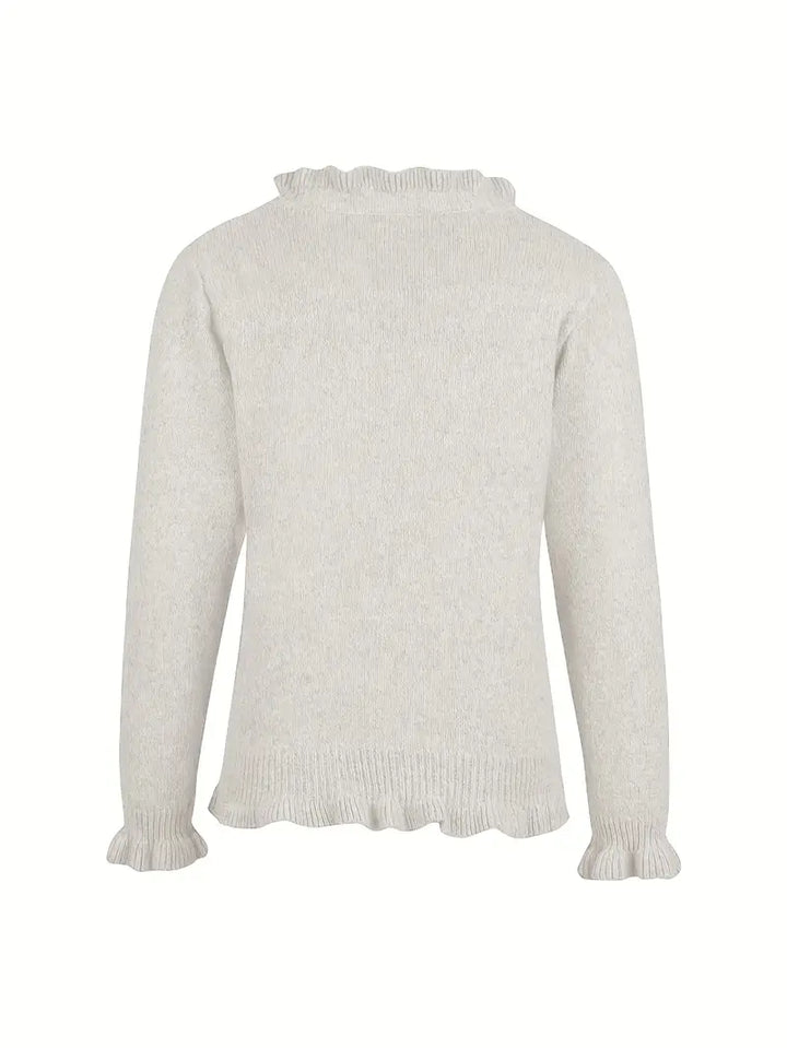 Hanifa - Elegant Knitted Cardigan With Button