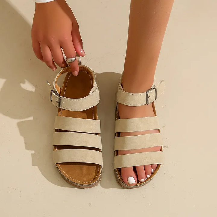 Nourah - Strappy Platform Wedge Sandals