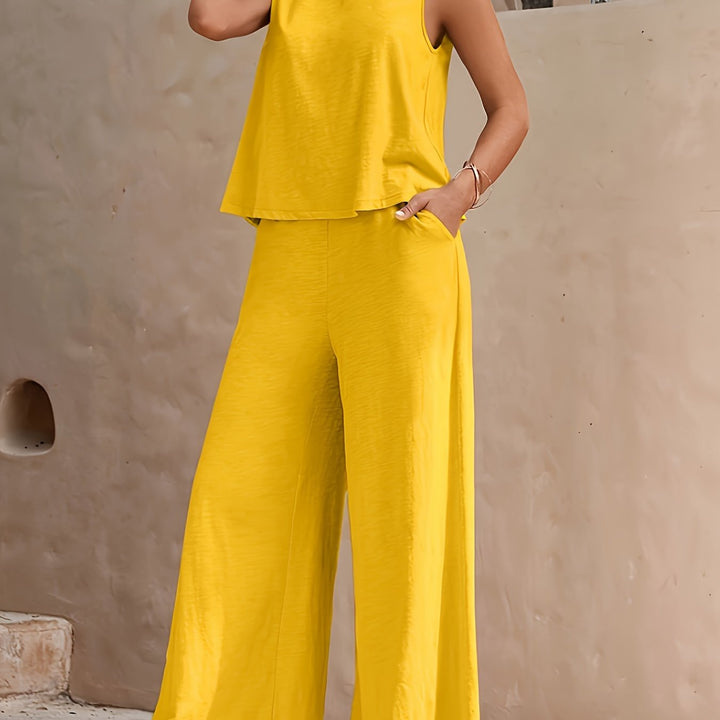 Marcelina - Sleeveless Two Piece Set