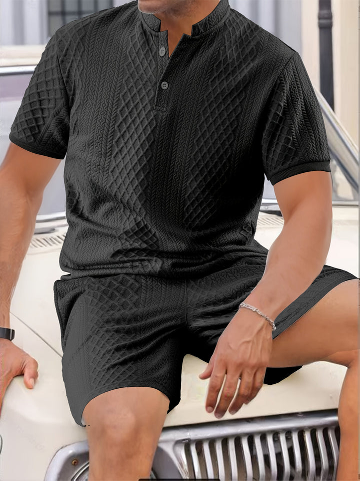 Reginald - Textured Pattern Two Piece Set