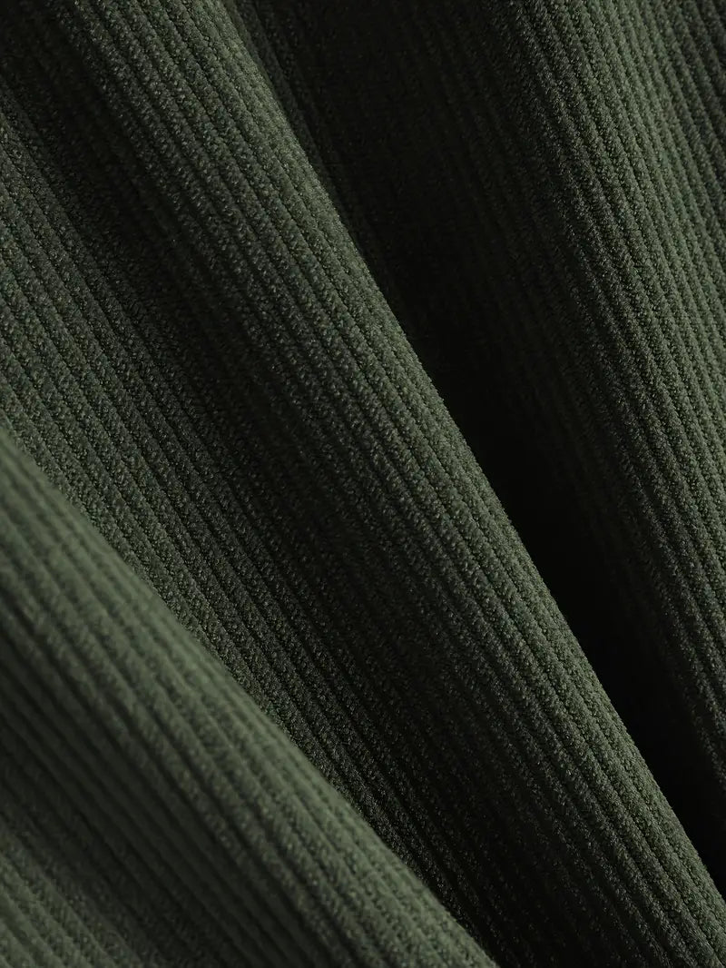 Costas - Corduroy Textured Zip-Up Hoodie