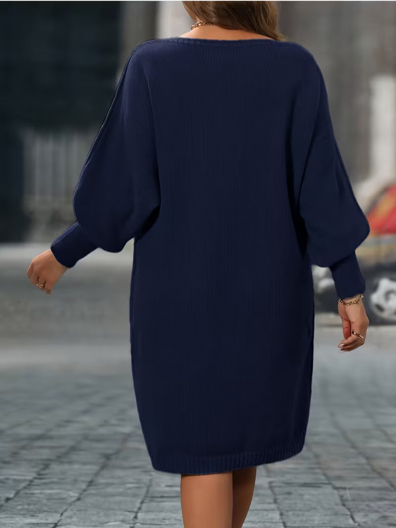 Enkeleida - Rhombus Geometric Pattern Winter Dress