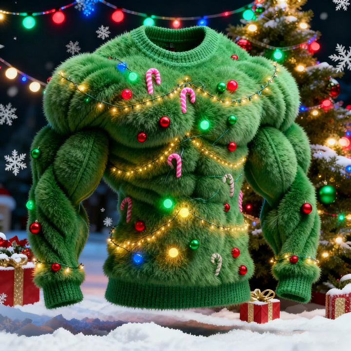 Nissanka - Elegant Long Sleeve Christmas Tree Sweater