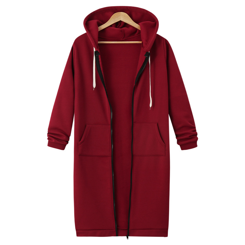 Dfida - Casual Fleece Hoodie WithZip Up
