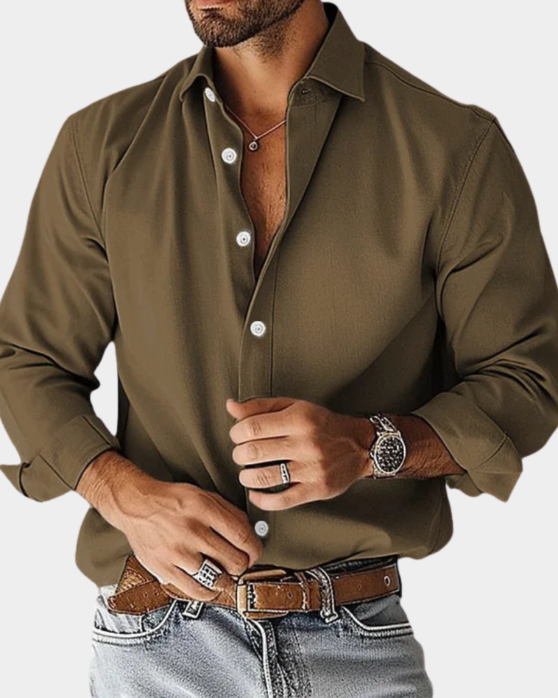 Pinchas - Long Sleeve Button-Down Shirt