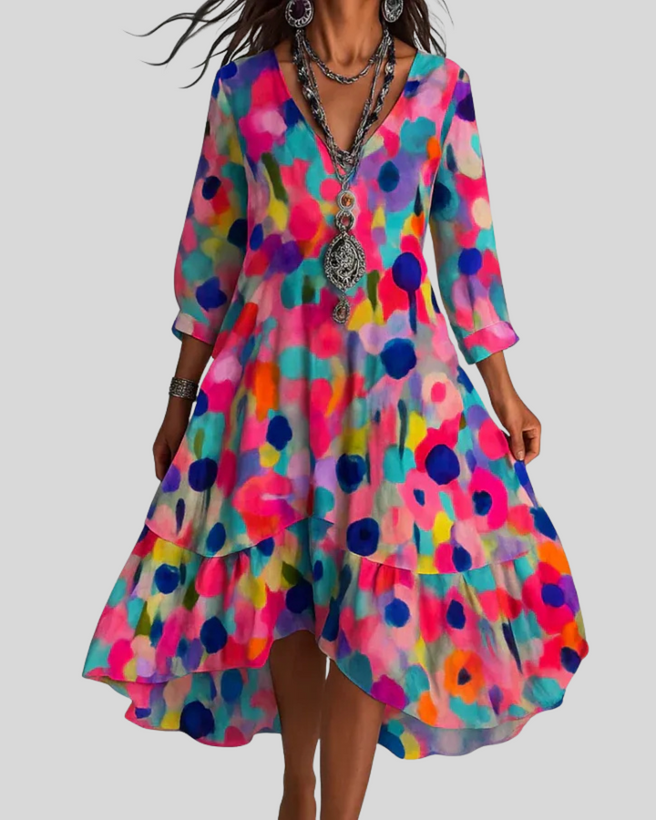 Debra - Floral Printed Maxi Dress