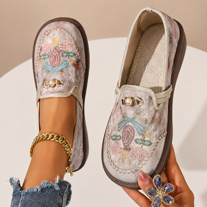 Adeyla - Floral Slip-On Loafers