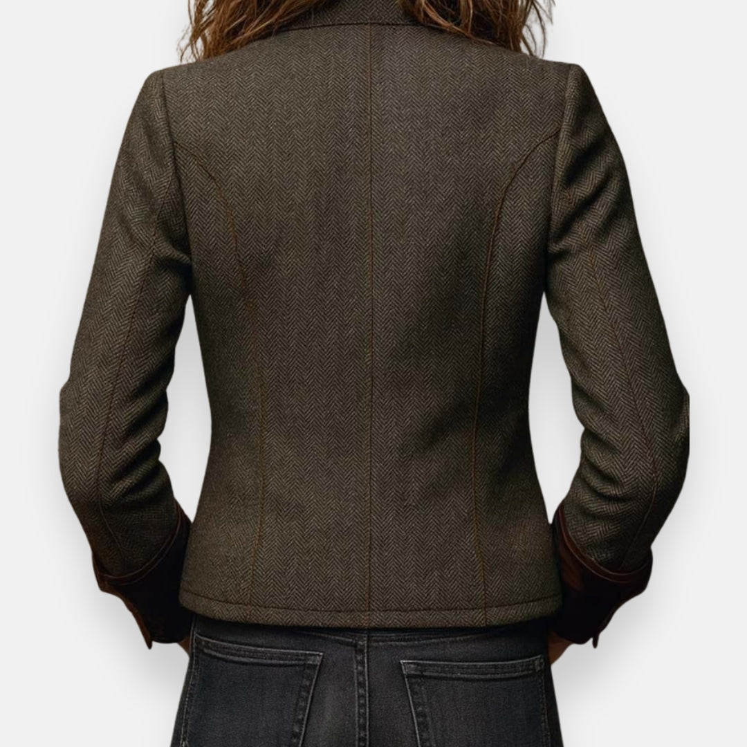 Gordi - Velvet Trim Long Sleeved Blazer
