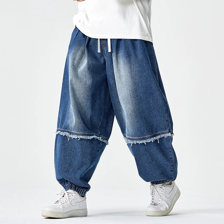 Brennan - Stylish Wide-Leg Denim Joggers