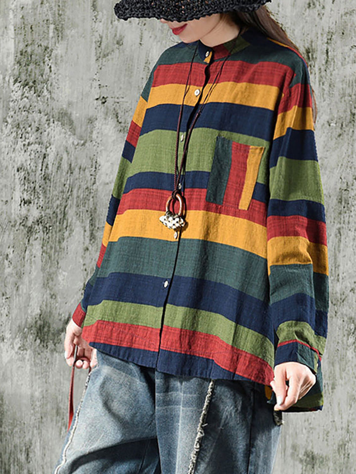 Ingryosa - Striped Long Sleeve Shirt