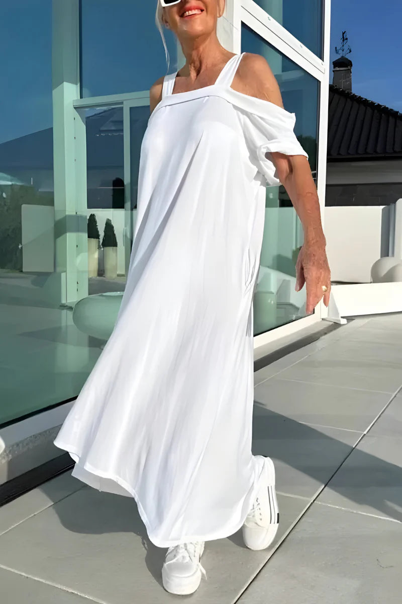 Vathsala - Long Off-Shoulder Summer Dress