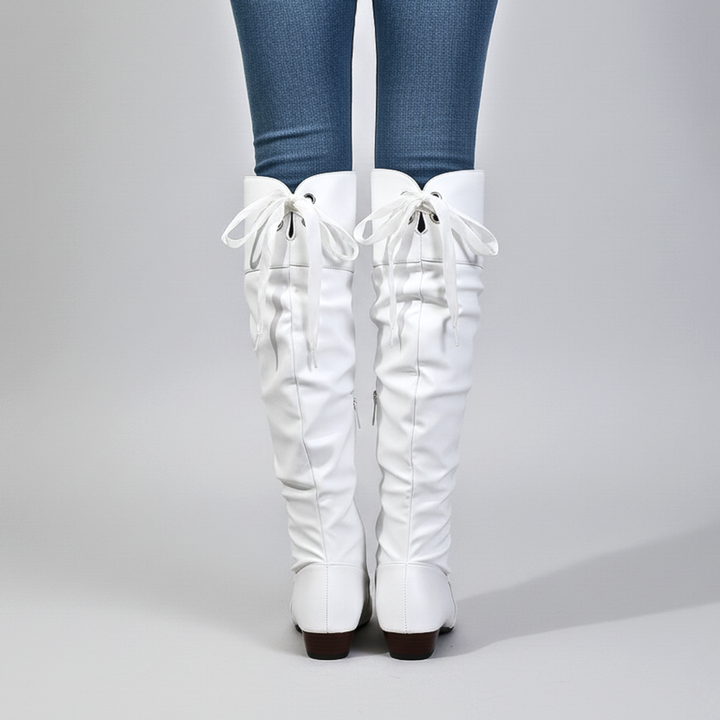 Patrena - High Knee Leather Boots