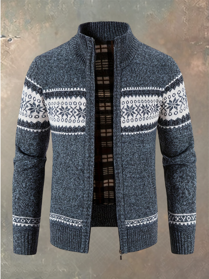 Oriaorandra - Comfortable Zip-Up Knit Cardigan