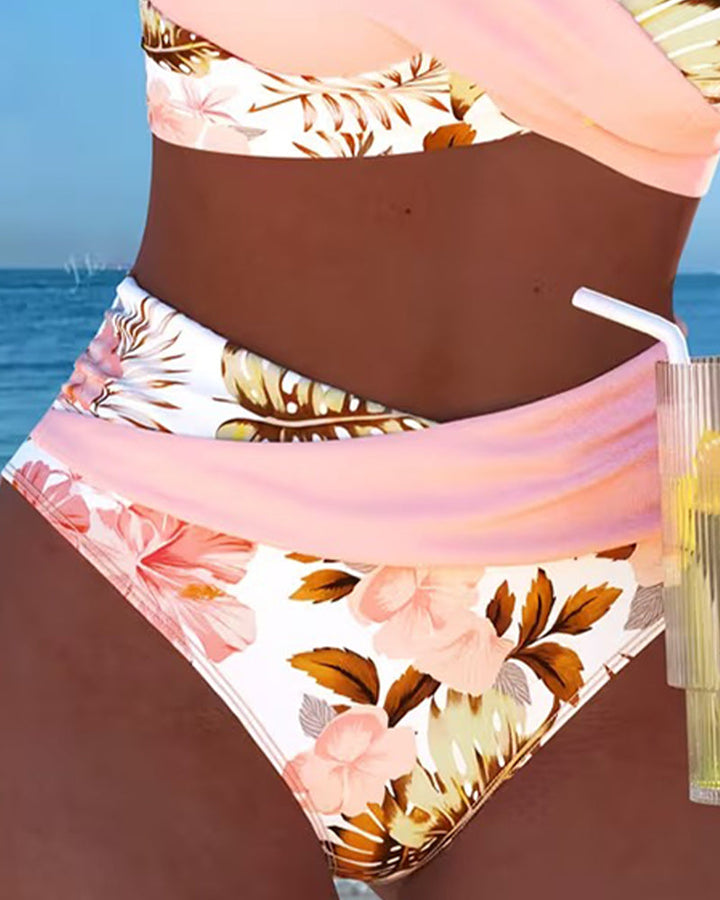 Hinari - Floral High Waisted Bikini Set
