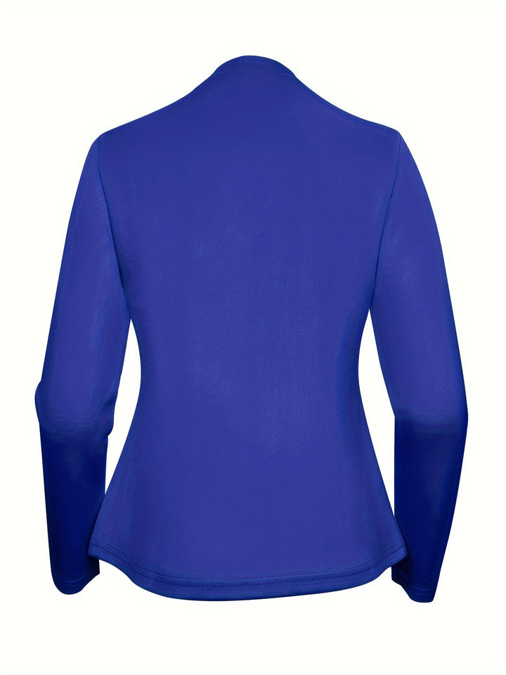 Neriuva - Front Double Breasted Cuff Long Sleeve Blazer