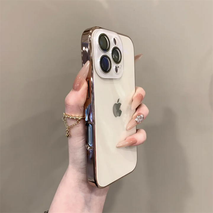 Chromelux – Premium Electroplated Glass Lens Case For iPhone