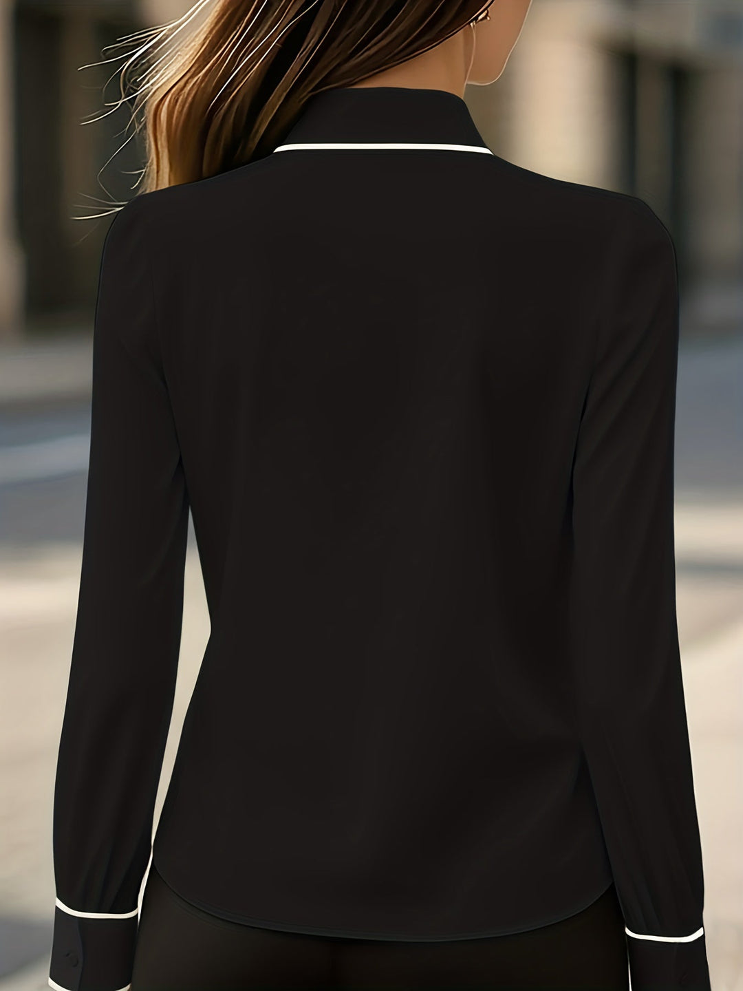 Briella - Long Sleeve Shirt With Front Tie