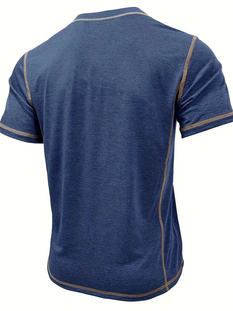 Orazio - Short Sleeve T Shirt With Button