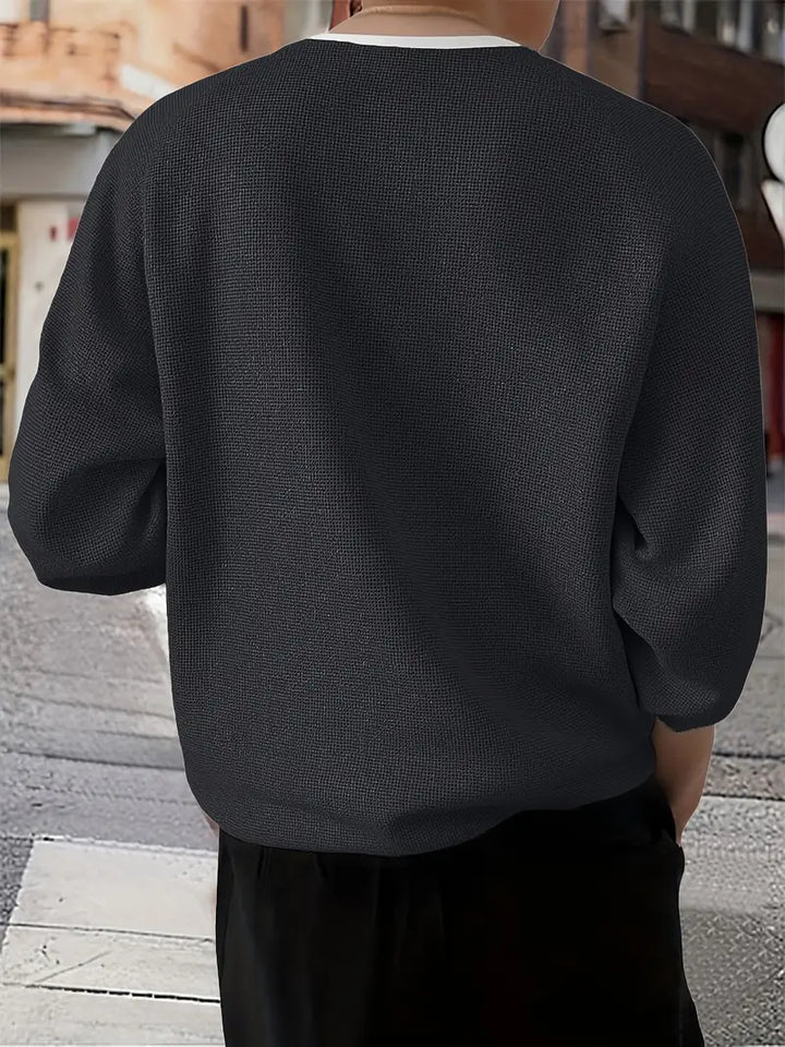 Brogan - Relaxed Fit Long-Sleeve Henley Shirt