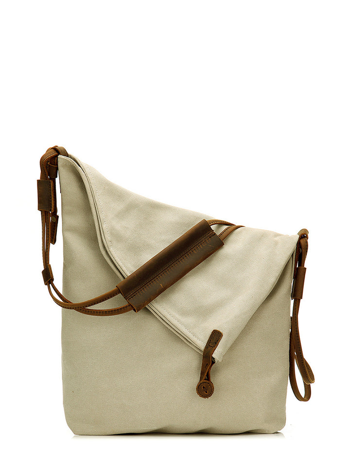 Linnonisa - Canvas And Leather Crossbody Bag