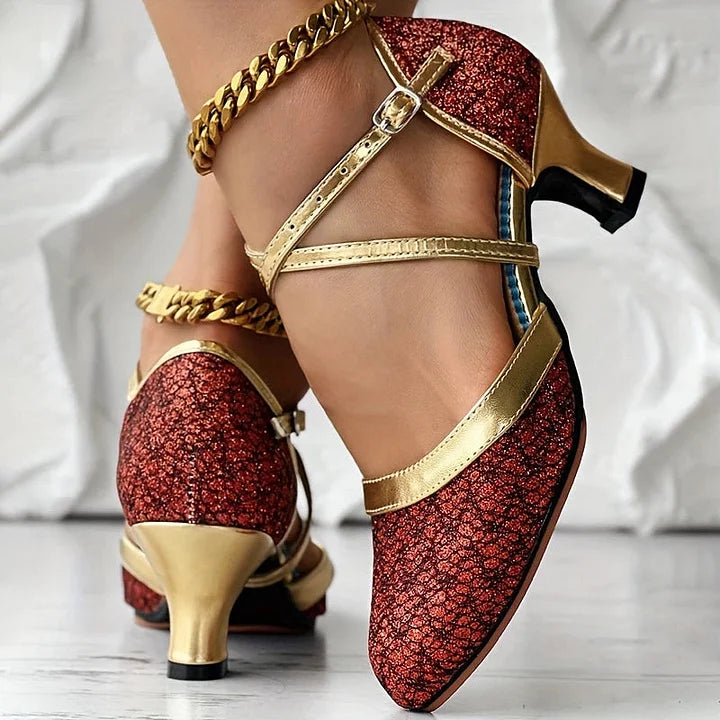 Taleia - Elegant Chunky Heel Sandal