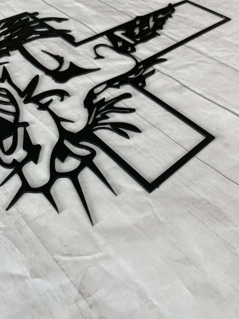 ChristCraft - Jesus Cross Metal Sign Christ Wall Decor