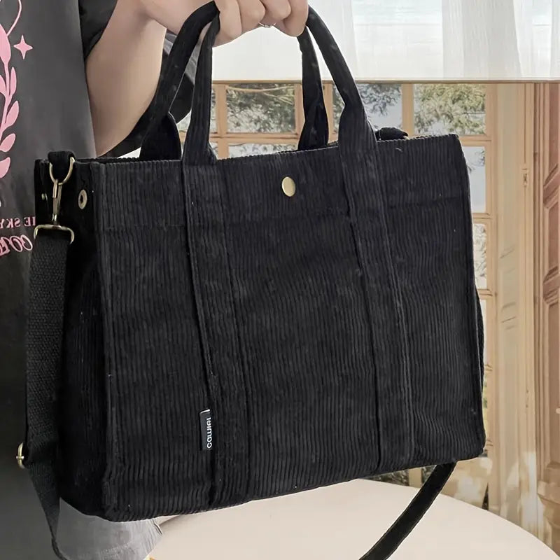 Marella - Vintage Inspired Corduroy Tote Bag