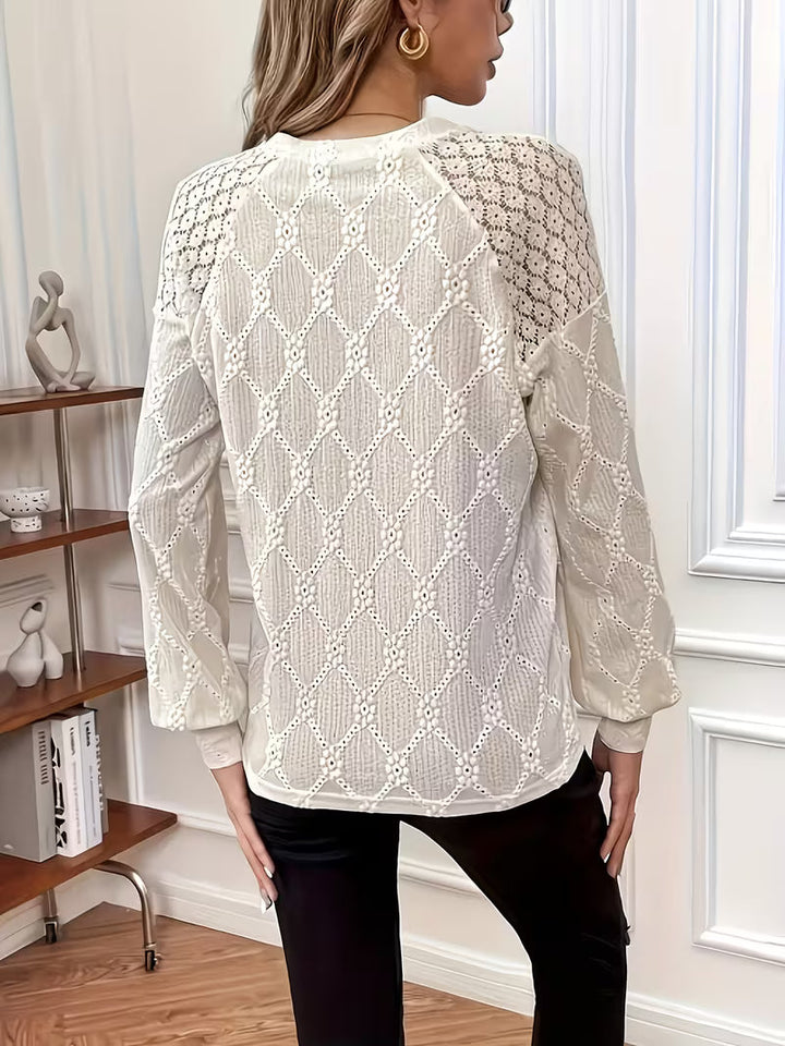 Meena - Cross Border Round Neck Blouse