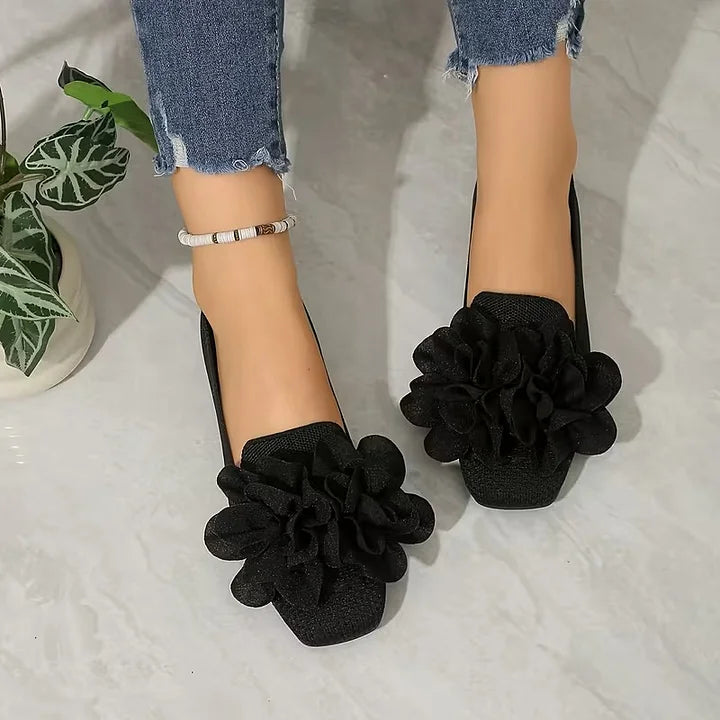 Catriona - Floral Mary Jane Flat Heels