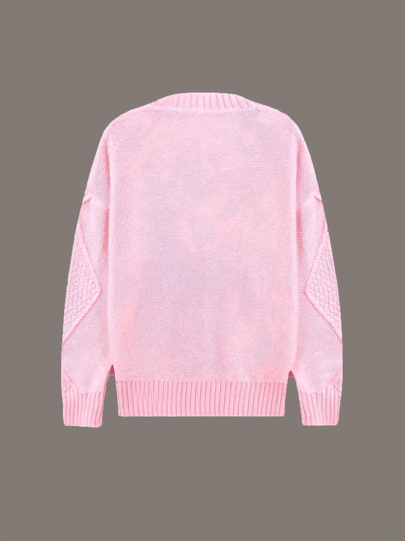 Tzvia - Casual V-Neck Knitted Sweater
