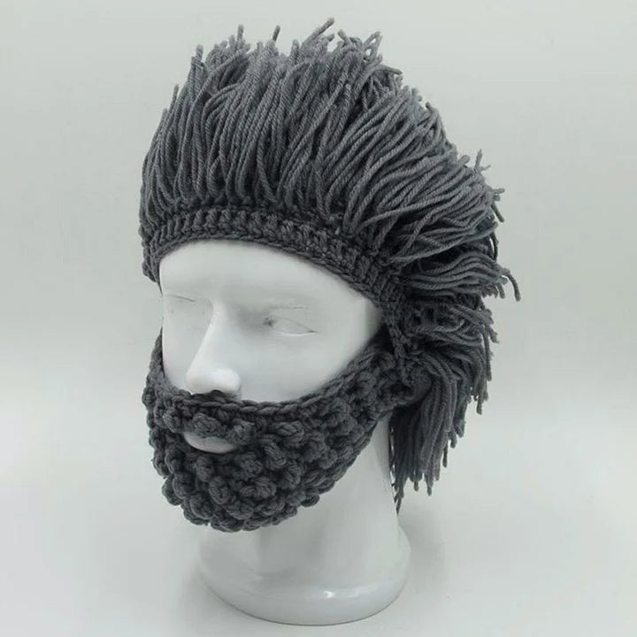 Grantley - Punk Style Beanie with Attached Straight Hair Wig