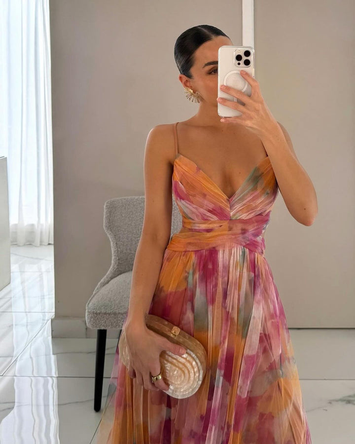 Qyn - Beautiful Maxi Dress with Floral Print