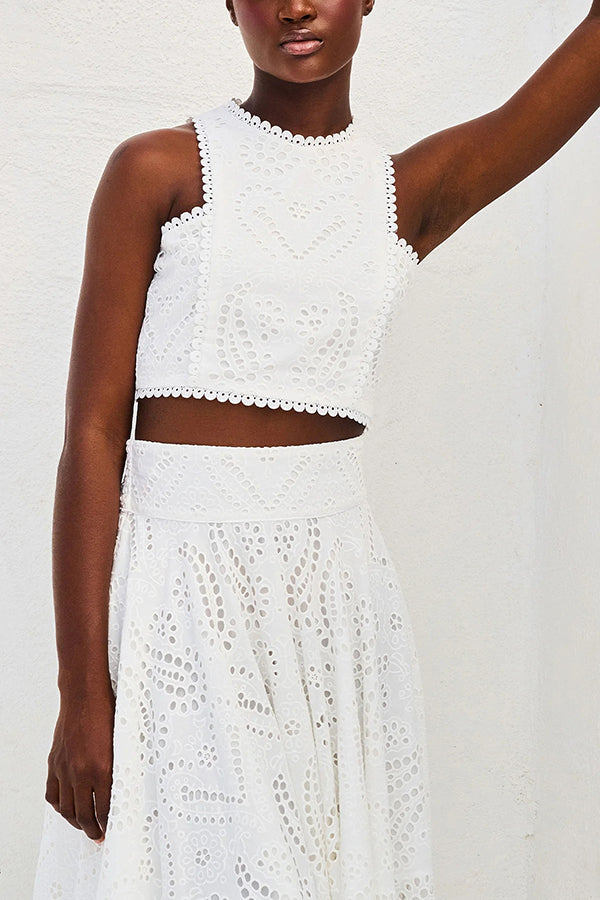 Rosanna - Sleeveless Two-Piece Lace Set