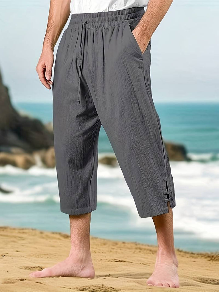 Eksteen - Casual Linen Pants With Multi-Pocket