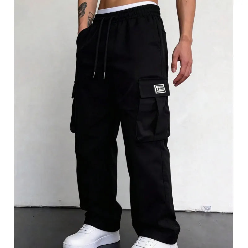 Zephyrtrace - Cargo Trousers With Drawstring Waist and Pockets