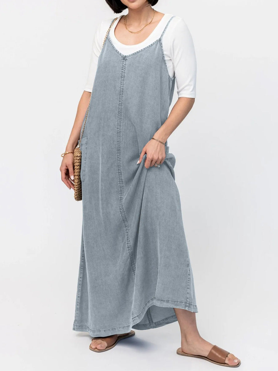 Éricaa - Loose Fit Denim Maxi Dress