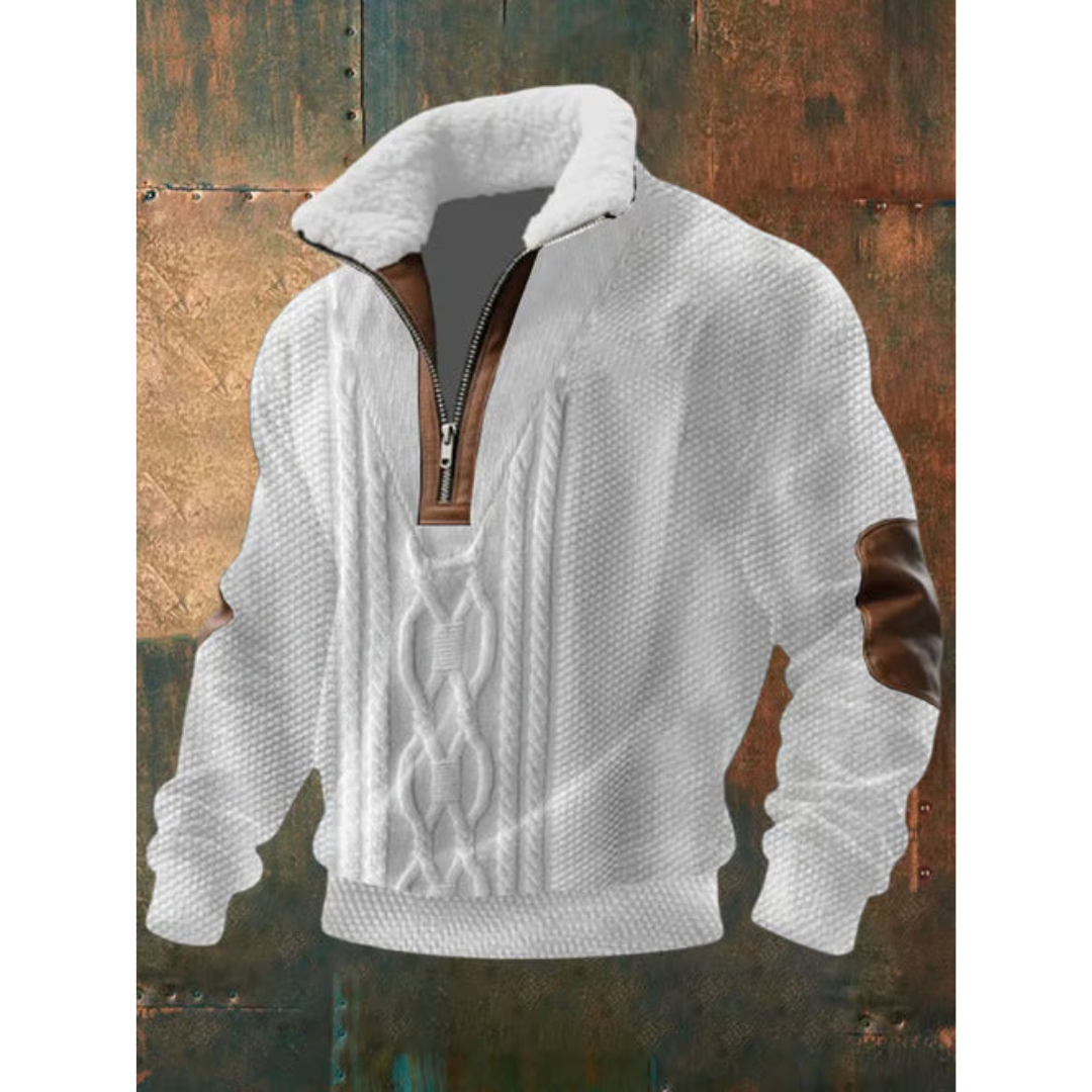 Ibrahima - Fleece Turtleneck Sweater With Zipper