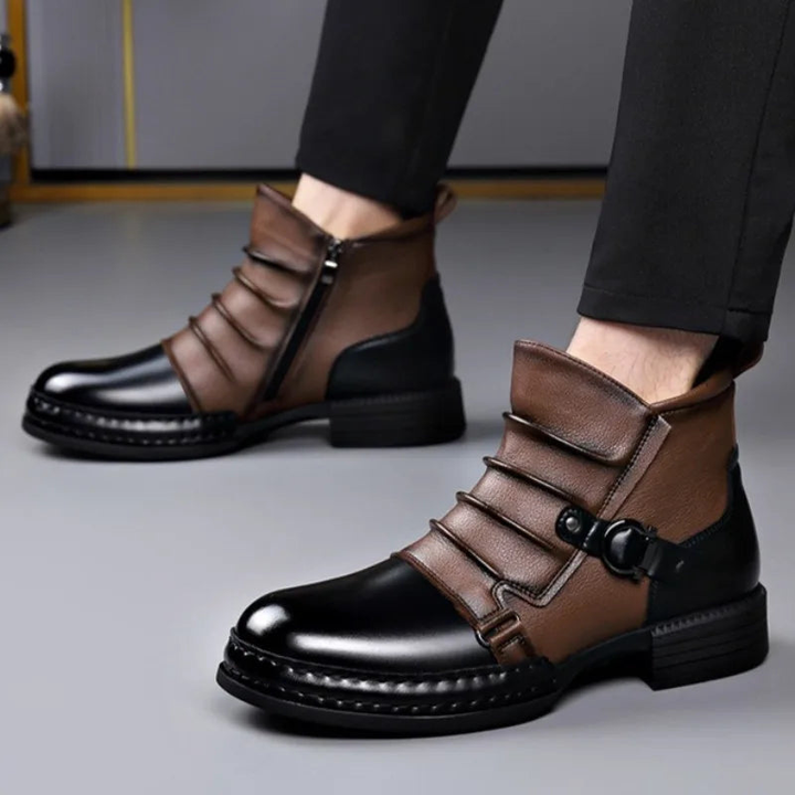Zamran - Vintage Leather Ankle Boots